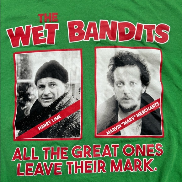 Home Alone* The Wet Bandits Tee * Size Large Unisex * Large Front Print. - Picture 3 of 6